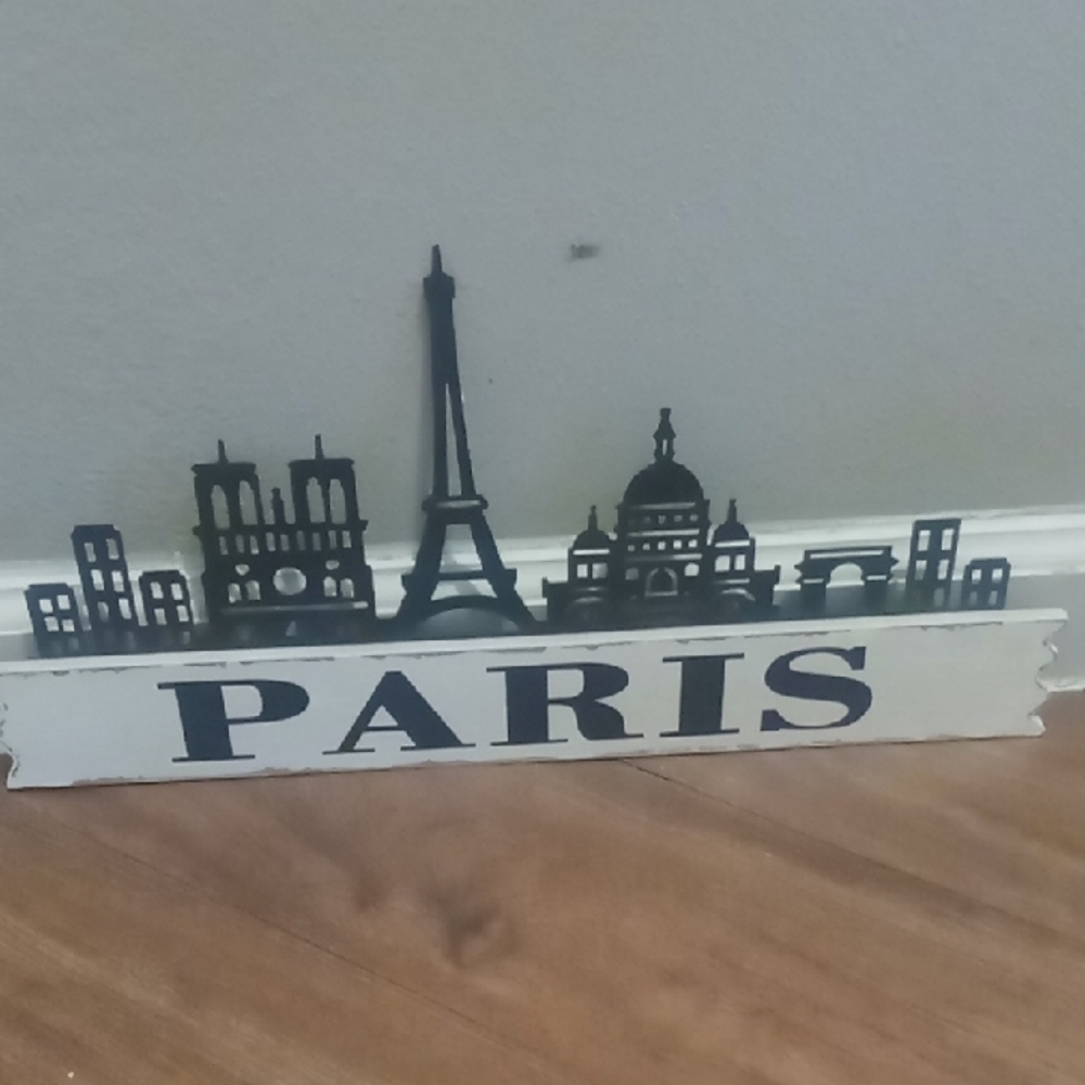 Paris Skyline Wall Decor - Black and White